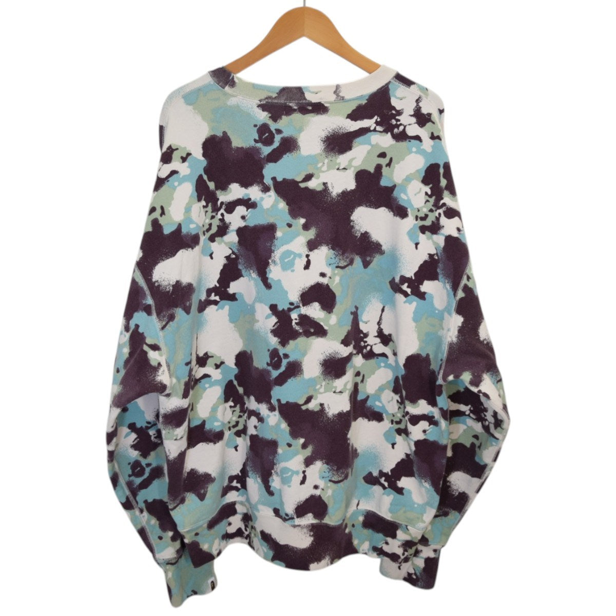 A BATHING APE MAP CAMO CREWNECK RELAXED FIT SWEATSHIRTクルーネックスウェット001SWL301001M 古着・中古-2枚目のアイテム画像