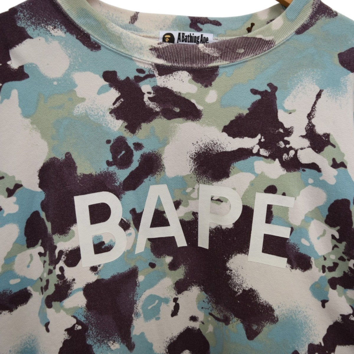 A BATHING APE MAP CAMO CREWNECK RELAXED FIT SWEATSHIRTクルーネックスウェット001SWL301001M 古着・中古-3枚目のアイテム画像