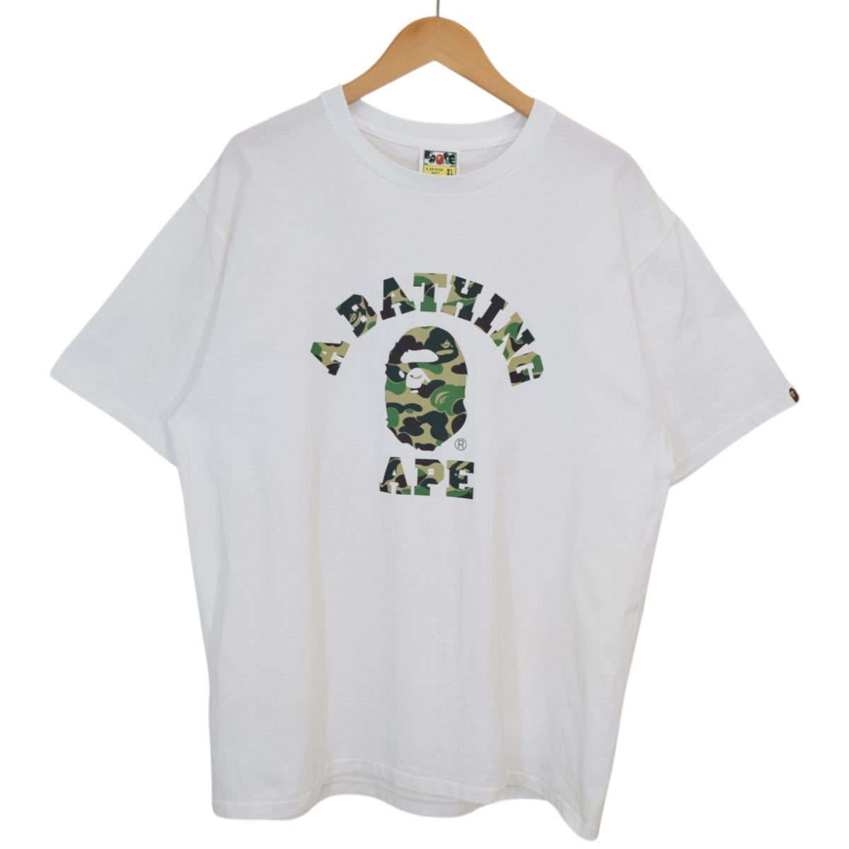 A BATHING APE ABC CAMO COLLEGE TEEABCカモ カレッジプリントTシャツ001TEK801005M 古着・中古-1枚目のアイテム画像