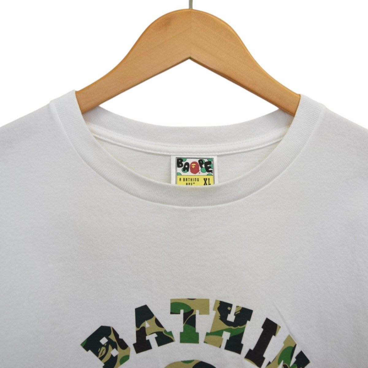 A BATHING APE ABC CAMO COLLEGE TEEABCカモ カレッジプリントTシャツ001TEK801005M 古着・中古-3枚目のアイテム画像