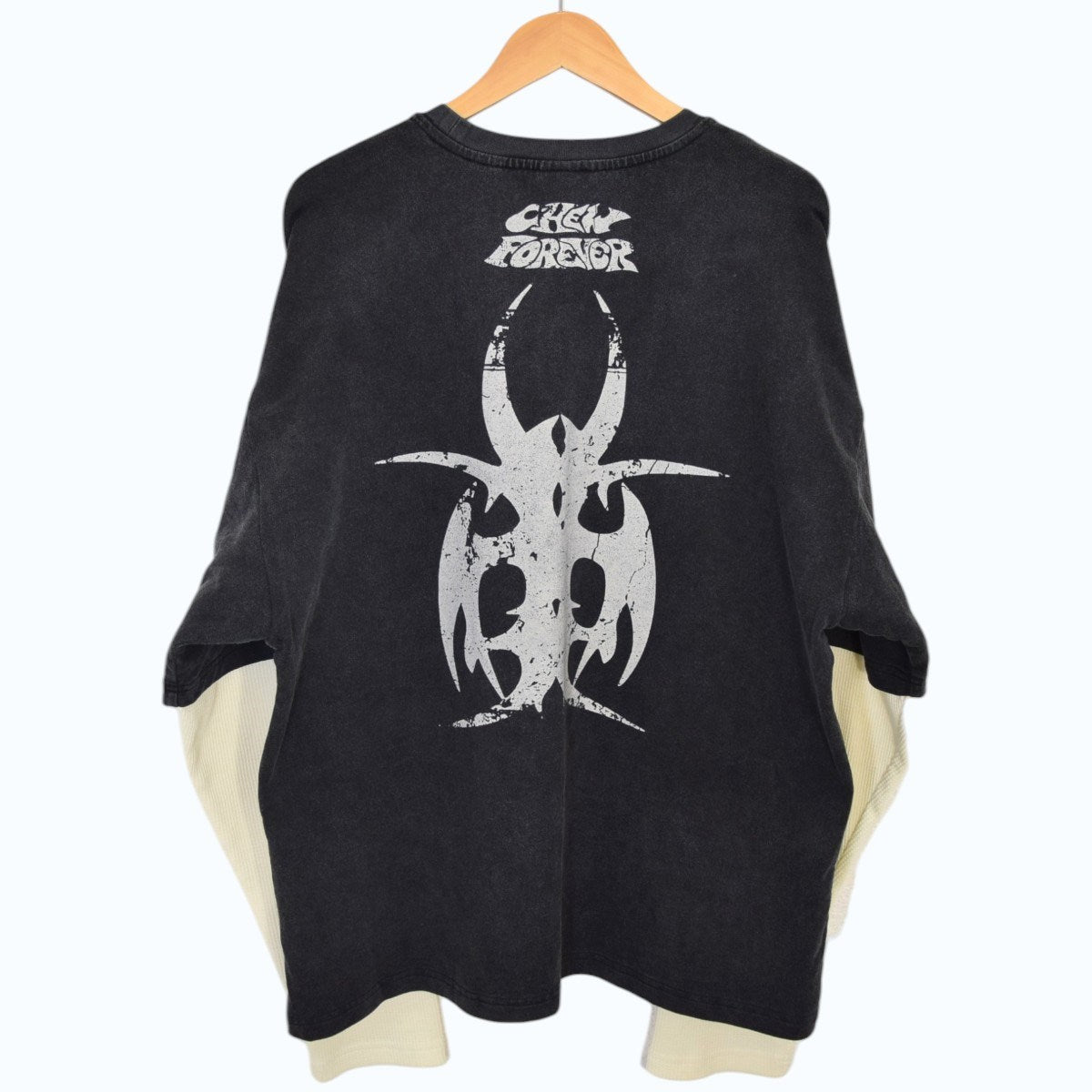 Chew FOREVER Roach Layered Longsleeveヴィンテージ加工レイヤードロングスリーブカットソー 古着・中古-2枚目のアイテム画像