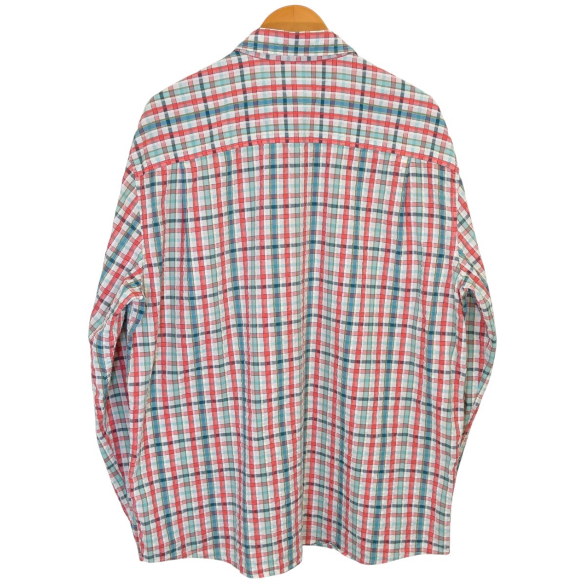 L．L．Bean シアサッカーチェックBDシャツ 古着・中古-2枚目のアイテム画像