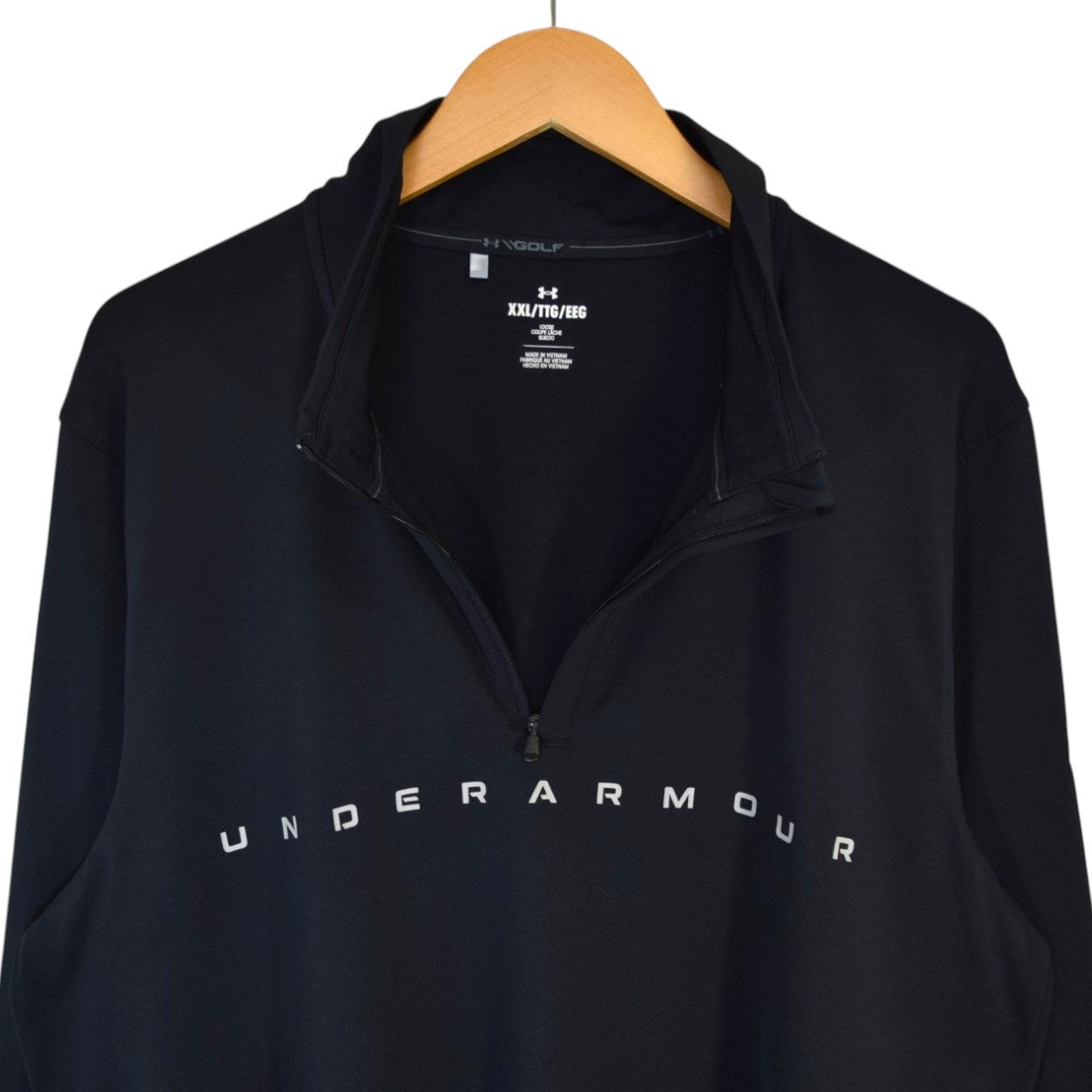 UNDER ARMOUR Playoff 1／4 Zip NVクォータージップ ロングスリーブカットソー 古着・中古-3枚目のアイテム画像