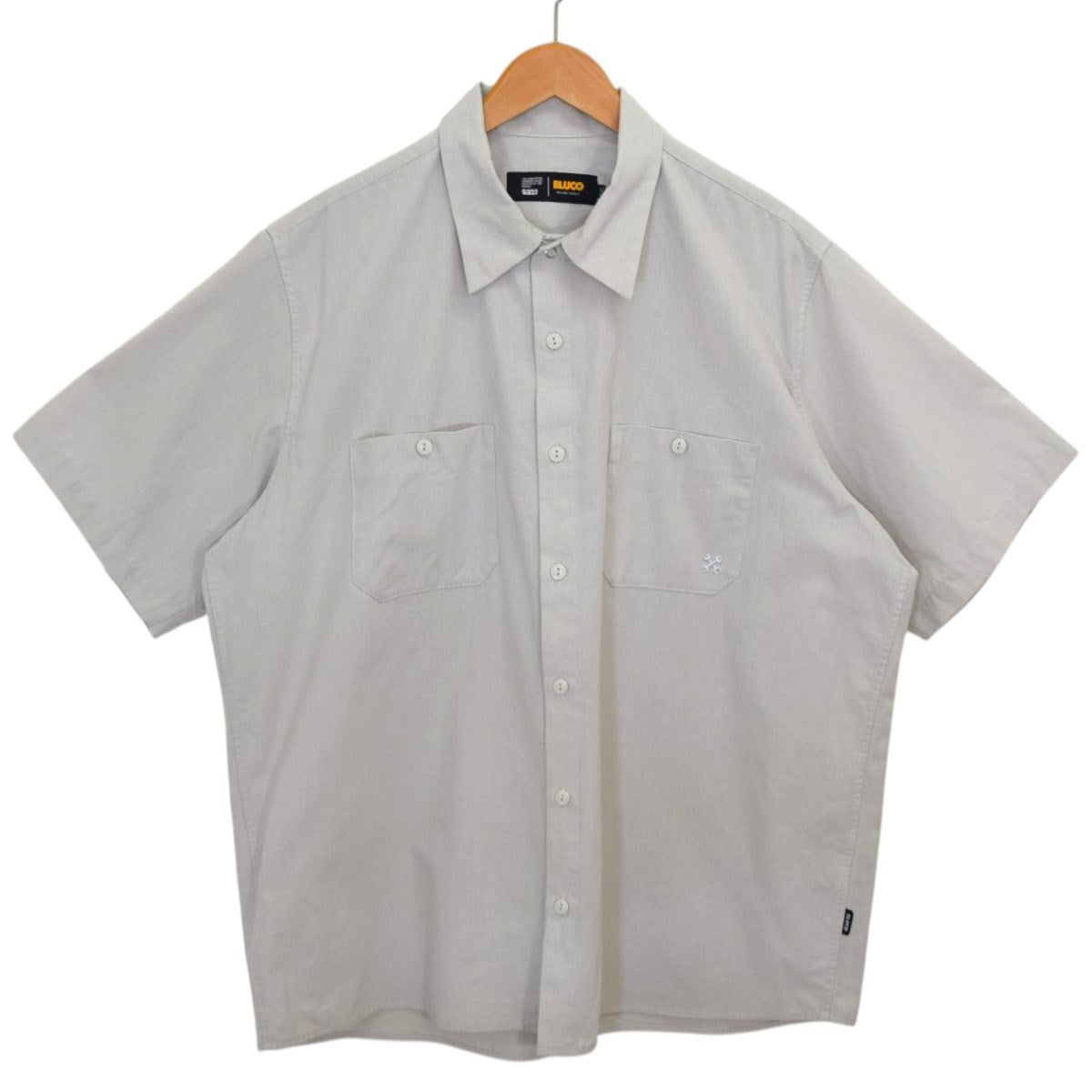 BLUCO WORK GARMENT STANDARD WORK SHIRT S／Sショートスリーブワークシャツ153-21-108 古着・中古-1枚目のアイテム画像