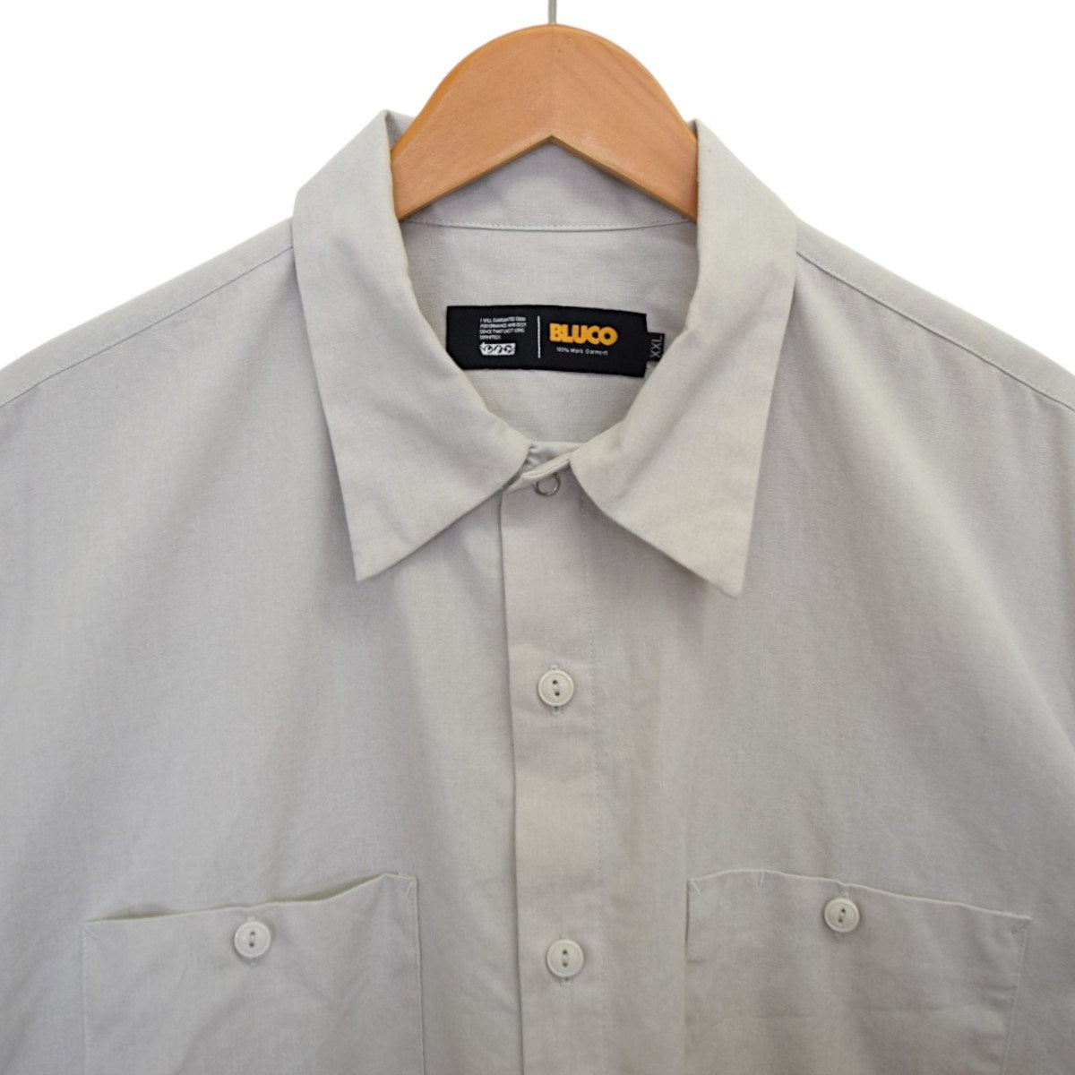 BLUCO WORK GARMENT STANDARD WORK SHIRT S／Sショートスリーブワークシャツ153-21-108 古着・中古-3枚目のアイテム画像