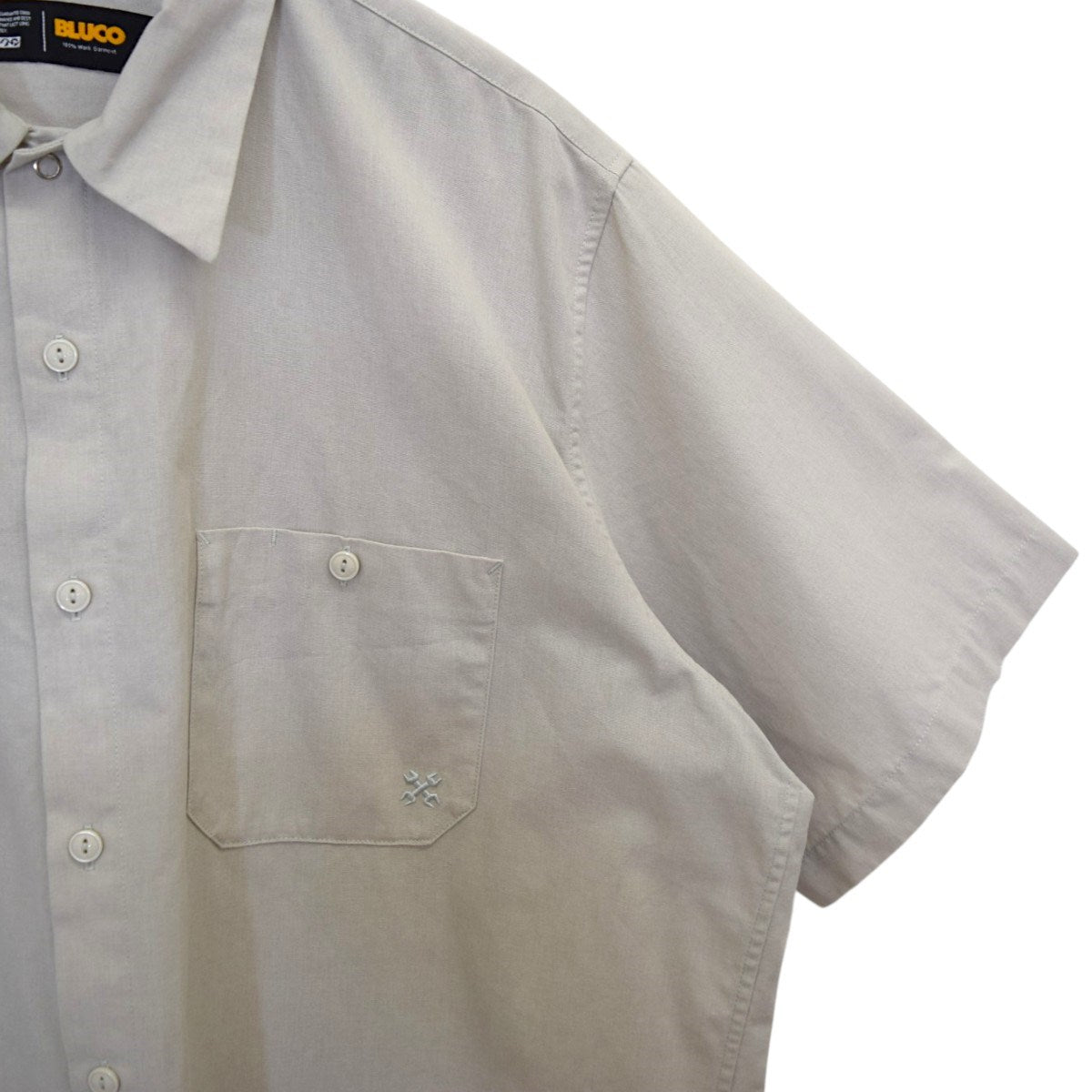 BLUCO WORK GARMENT STANDARD WORK SHIRT S／Sショートスリーブワークシャツ153-21-108 古着・中古-4枚目のアイテム画像