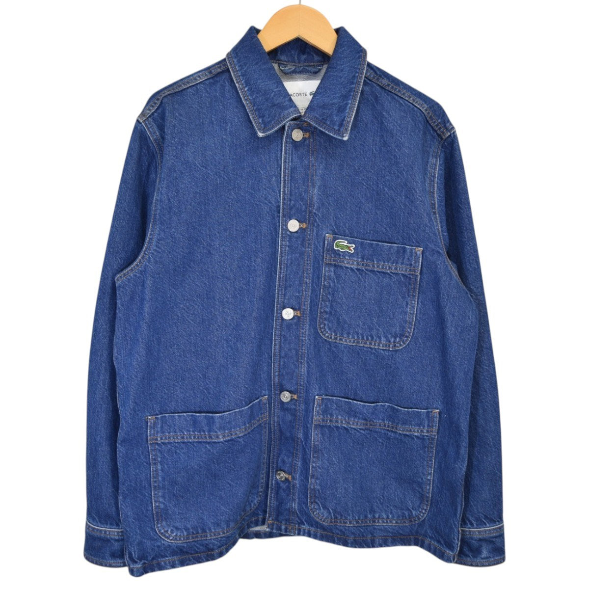 LACOSTE ヘビーオンスデニムジャケットデニムカバーオールCH2601 古着・中古-1枚目のアイテム画像