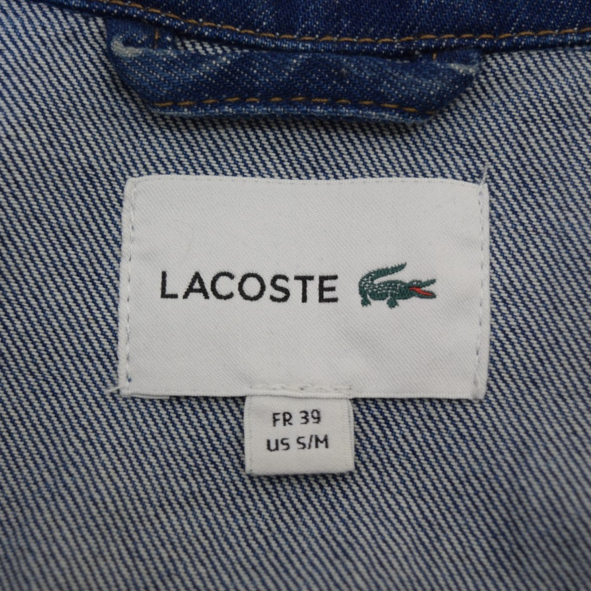 LACOSTE ヘビーオンスデニムジャケットデニムカバーオールCH2601 古着・中古-6枚目のアイテム画像