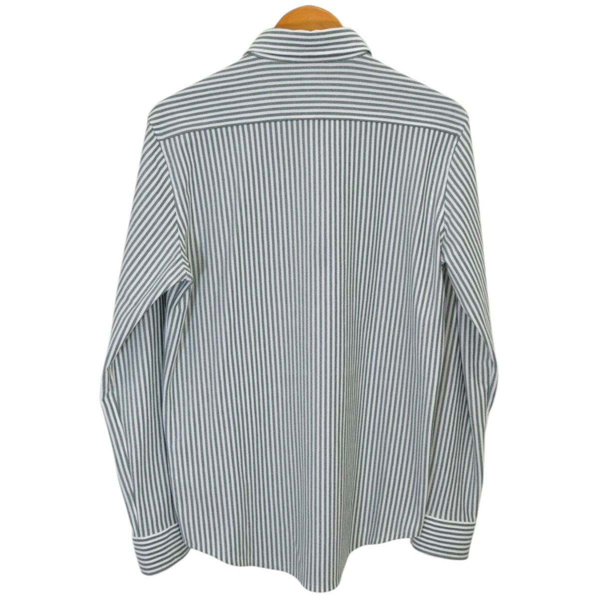 LACOSTE クールマックスブレンド鹿の子地ストライプシャツCH718LJ 古着・中古-2枚目のアイテム画像