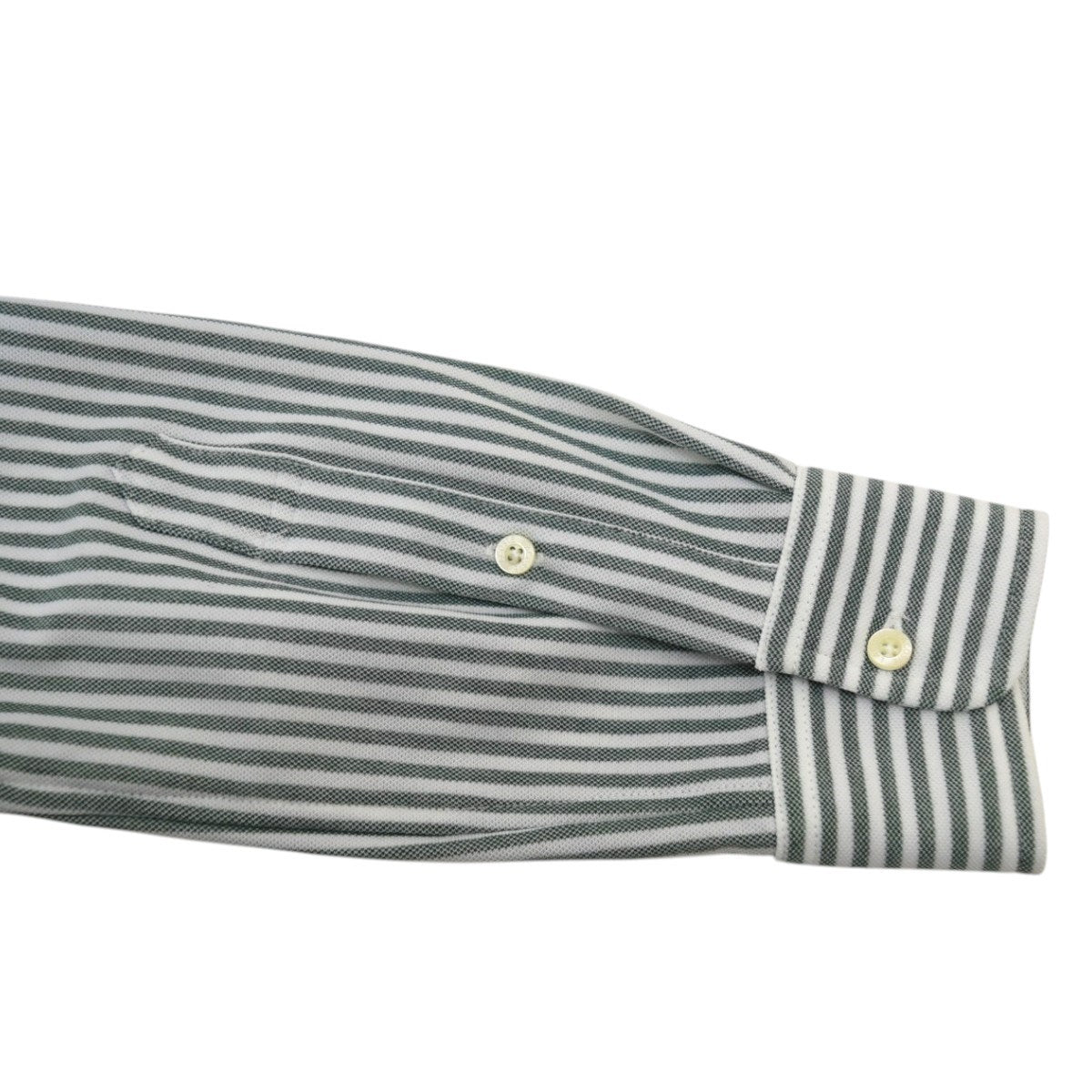 LACOSTE クールマックスブレンド鹿の子地ストライプシャツCH718LJ 古着・中古-4枚目のアイテム画像