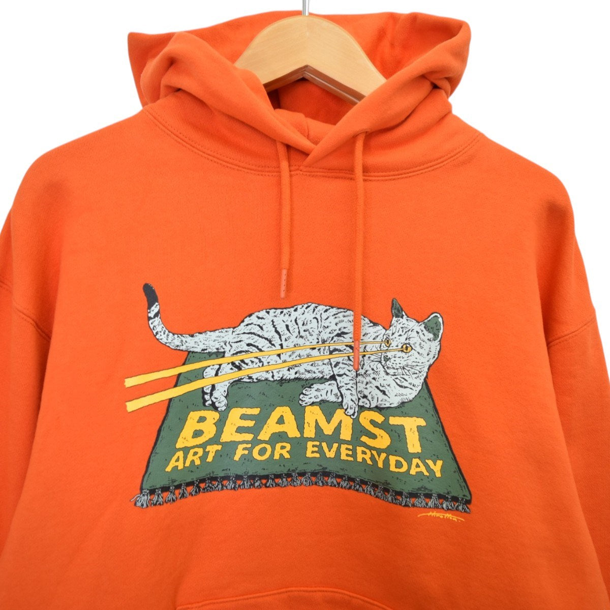 BEAMS T HIROTTON ／ ART FOR EVERYDAY LOGO HOODIEプルオーバーパーカー 古着・中古-3枚目のアイテム画像