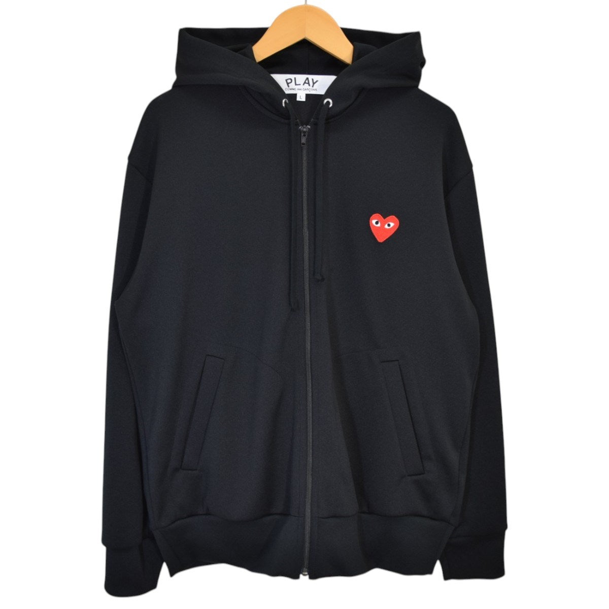 PLAY COMME des GARCONS ハートワッペンジャージジップパーカーAX-T172 古着・中古-1枚目のアイテム画像