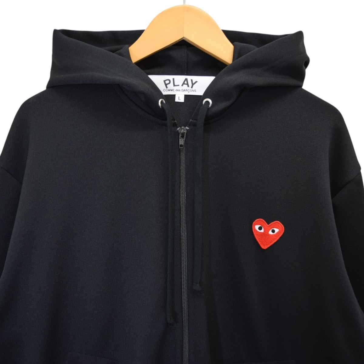PLAY COMME des GARCONS ハートワッペンジャージジップパーカーAX-T172 古着・中古-3枚目のアイテム画像