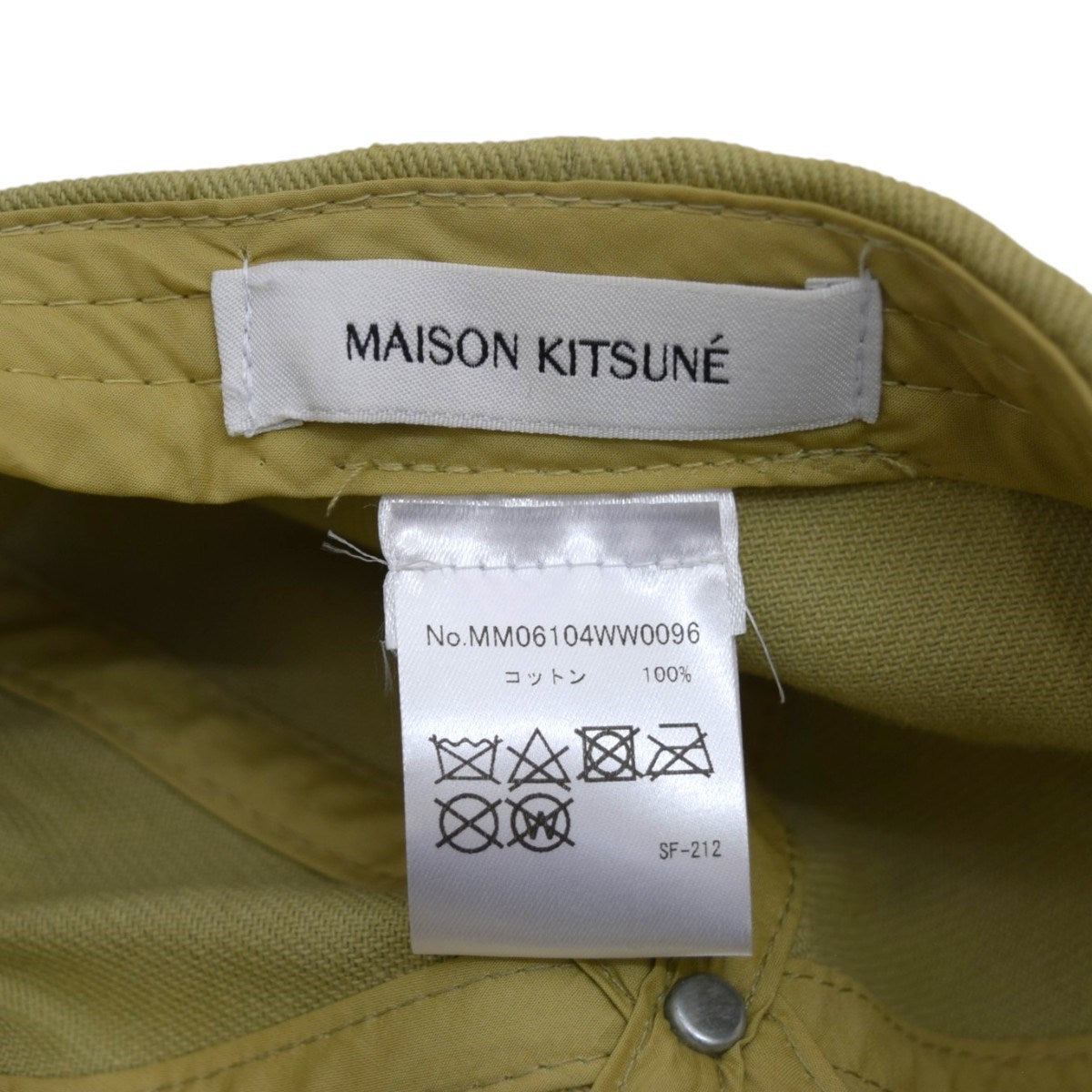 MAISON KITSUNE FOX HEAD CAPフォックスヘッドベースボールキャップMM06104WW0096 古着・中古-7枚目のアイテム画像