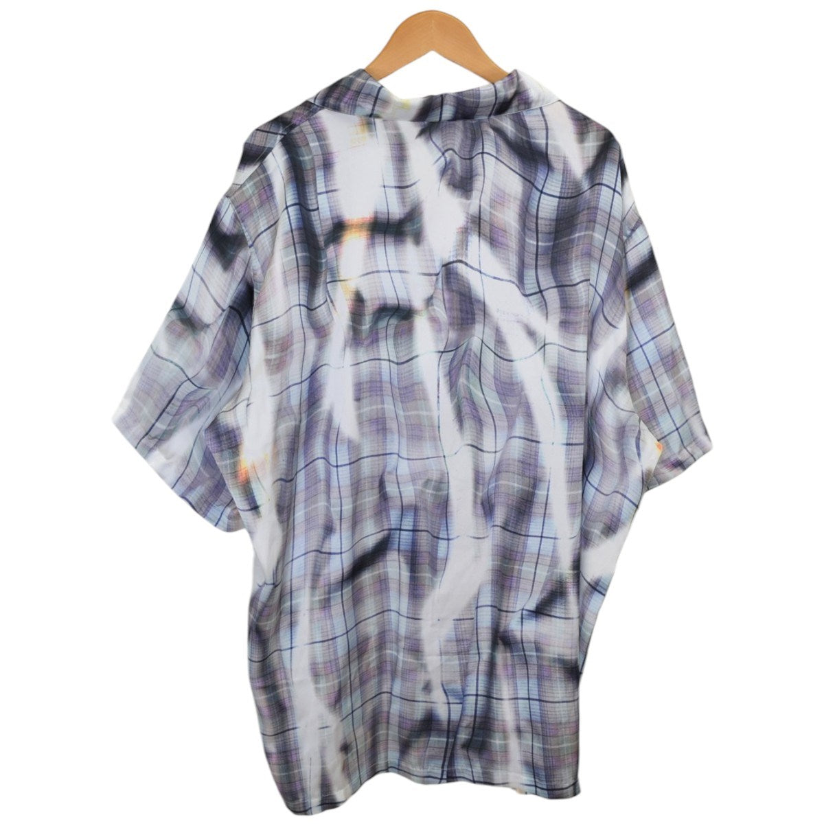 Y／project Sun Bleach Check Print S／S ShitチェックプリントS／Sシャツ 古着・中古-2枚目のアイテム画像