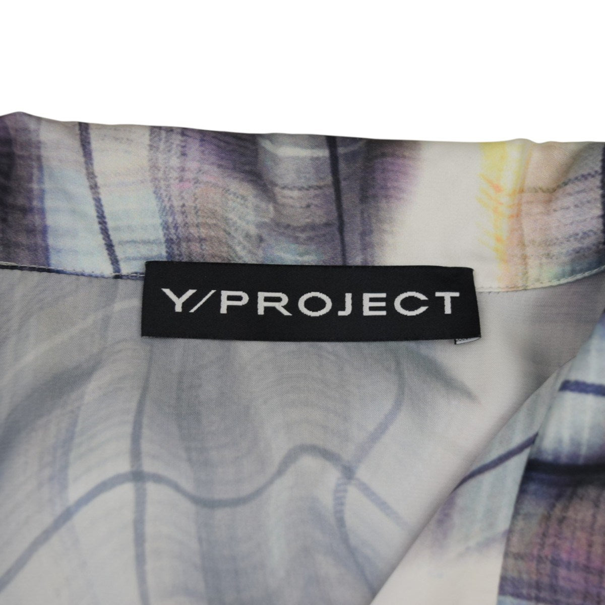 Y／project Sun Bleach Check Print S／S ShitチェックプリントS／Sシャツ 古着・中古-5枚目のアイテム画像