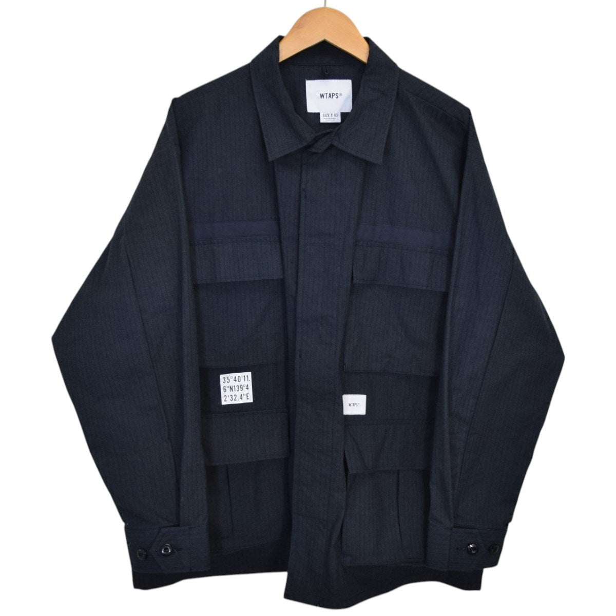 WTAPS JMOD 01／LS／NYCO．RIPSTOP．IDENTITYナイロンコットンミリタリージャケット232WVDT-SHM03 古着・中古-1枚目のアイテム画像