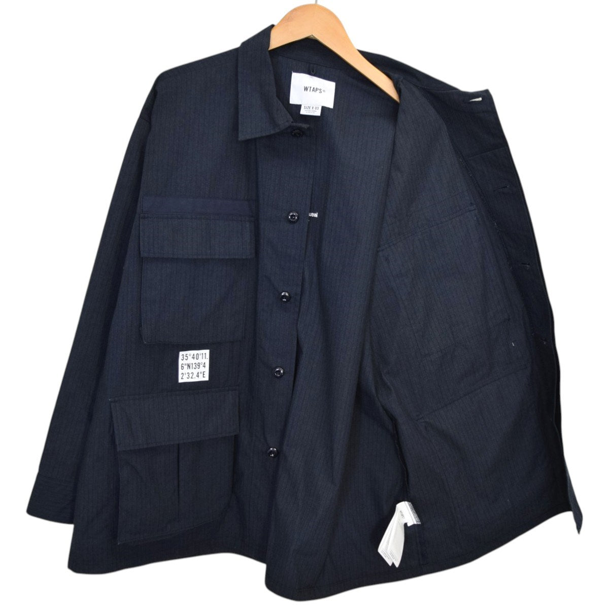 WTAPS JMOD 01／LS／NYCO．RIPSTOP．IDENTITYナイロンコットンミリタリージャケット232WVDT-SHM03 古着・中古-3枚目のアイテム画像