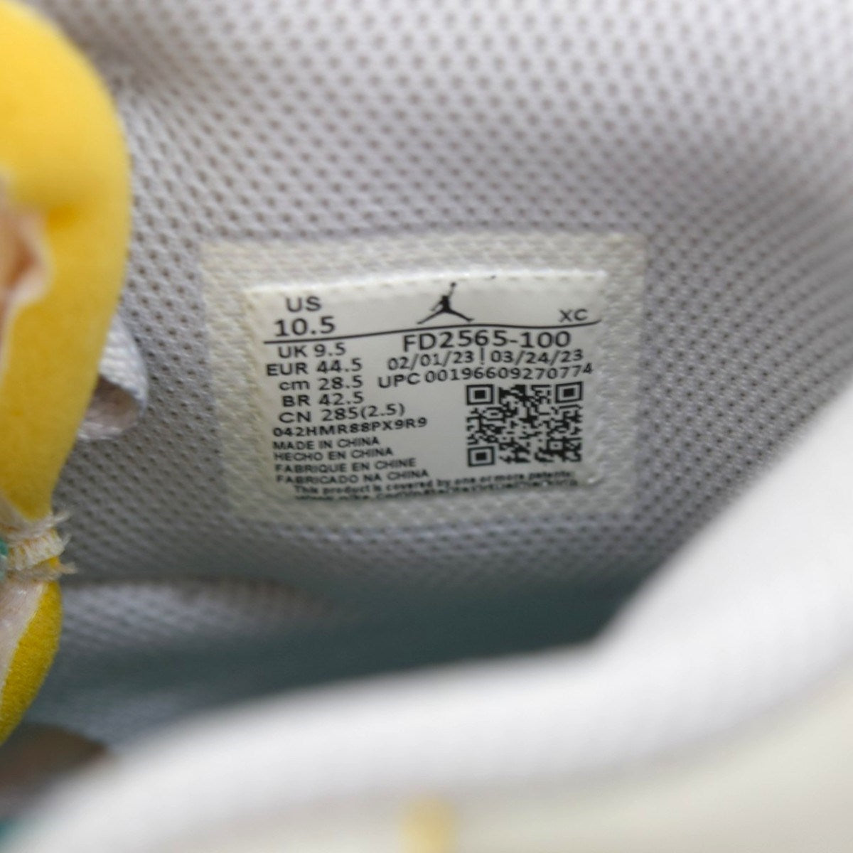 UNION×NIKE×Bephies Beauty Supply AIR JORDAN 1 RETRO HI OG SP Summer 96エアジョーダン1FD2565 100 古着・中古-7枚目のアイテム画像