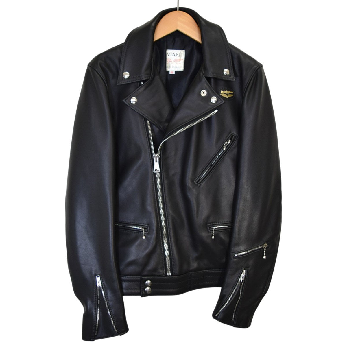 Lewis Leathers TIGHT FIT CYCLONEサイクロン カウハイドダブルライダースジャケット441T 古着・中古-1枚目のアイテム画像