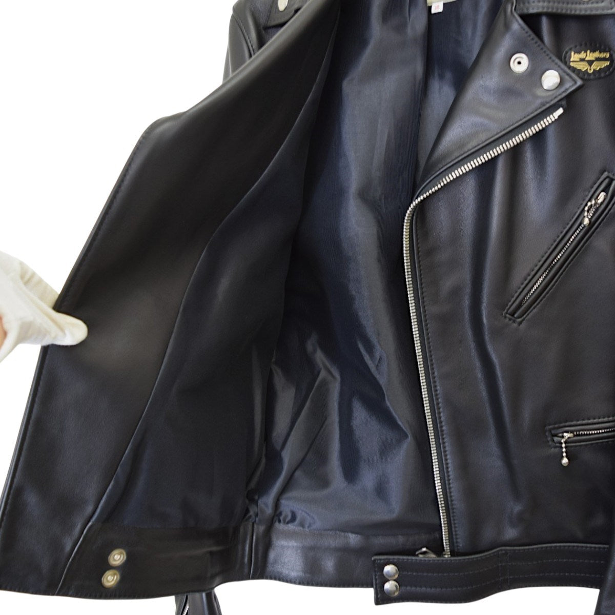 Lewis Leathers TIGHT FIT CYCLONEサイクロン カウハイドダブルライダースジャケット441T 古着・中古-4枚目のアイテム画像