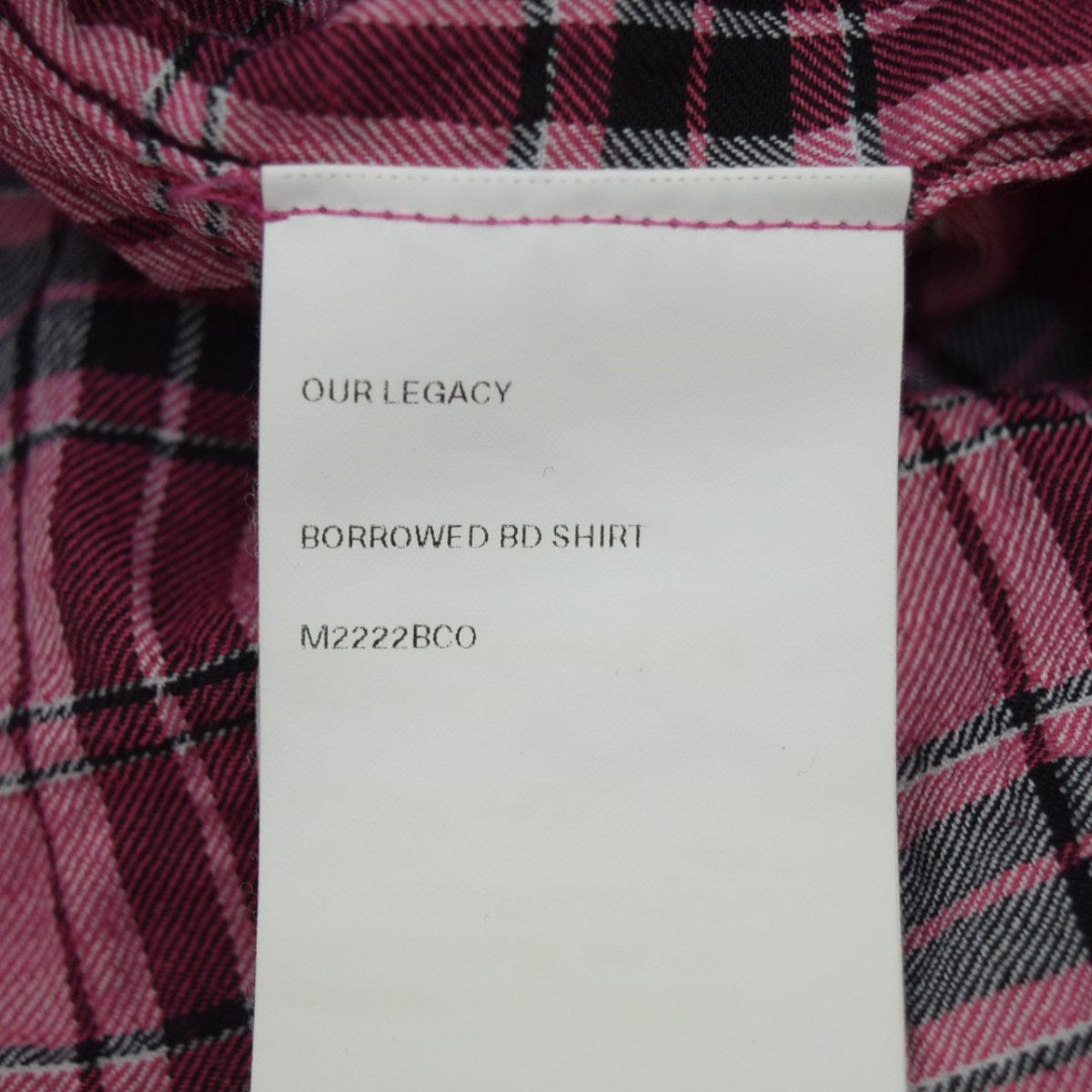 OUR LEGACY(アワーレガシー) BORROWED BD SHIRTチェックシャツM2222BCO