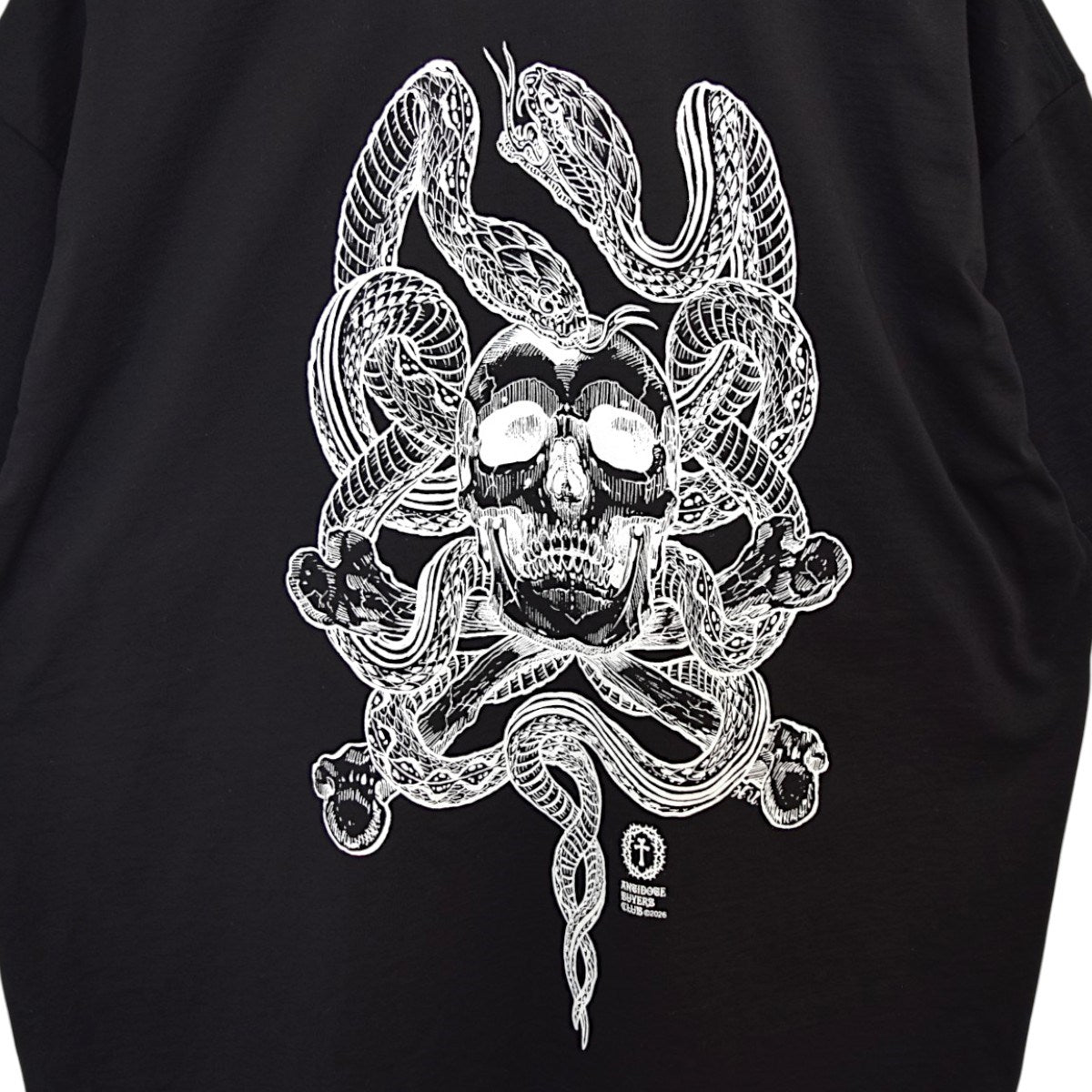 ANTIDOTE BUYERS CLUB ASIC Oversized S／S Tee (Skull N’ Snake)プリントTシャツ 2026SS 古着・中古-3枚目のアイテム画像