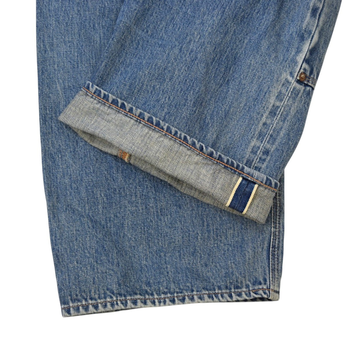 SUGARHILL×UNUSED FADED DOUBLE KNEE DENIM PANTS PRODUCTED BY UNUSEDダメージ加工デニムパンツ22SSSU02 古着・中古-6枚目のアイテム画像
