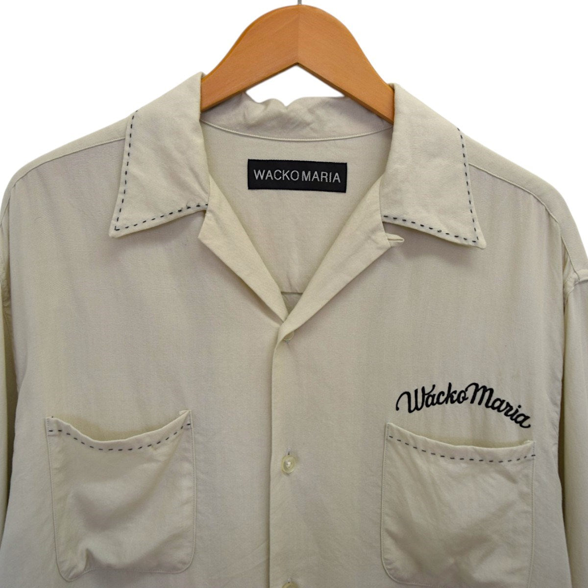 WACKO MARIA 50’S SHIRT L／Sオープンカラーシャツ 古着・中古-3枚目のアイテム画像