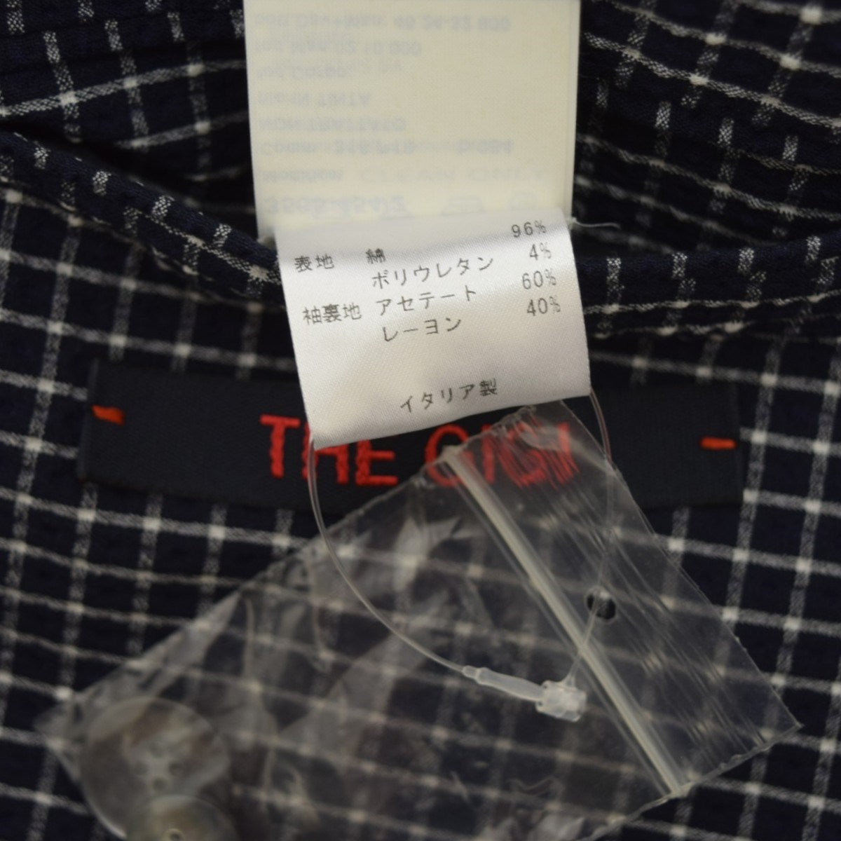 THE GIGI DEGAS2シアサッカーチェック3Bジャケット 古着・中古-7枚目のアイテム画像