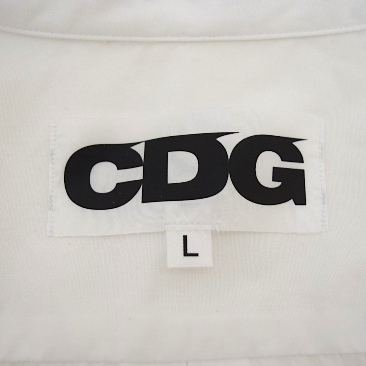 CDG CLASSIC SHIRT WITH SHORT SLEEVESロゴプリント ショートスリーブ クラシックシャツSZ-B016 古着・中古-4枚目のアイテム画像