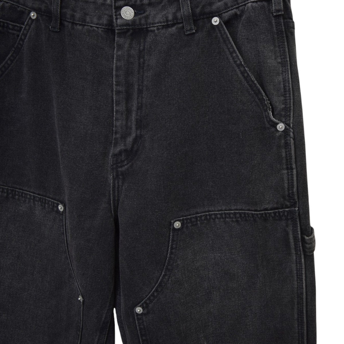 Denim Carpenter Pantダメージ加工ダブルニーデニムペインターパンツ