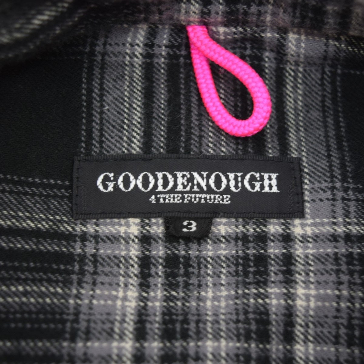 GOODENOUGH(グッドイナフ) フランネルチェックシャツ ブラック×グレー