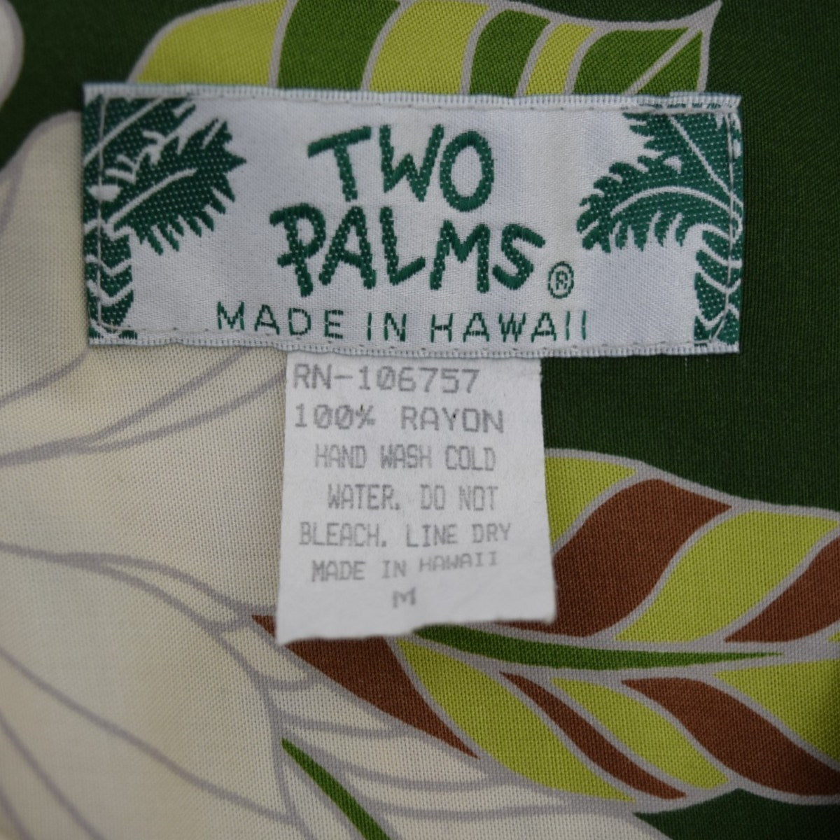 TWO PALMS トロピカルフローラルレーヨンアロハシャツ MADE IN HAWAII 古着・中古-5枚目のアイテム画像