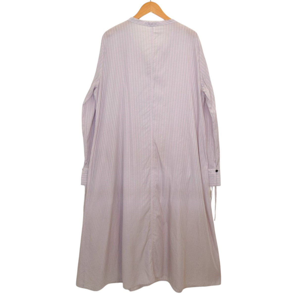 CELLULOSE STRIPE COLLARLESS A-LINE DRESSストライプ シャツワンピース 2025SSYQ-D06-228