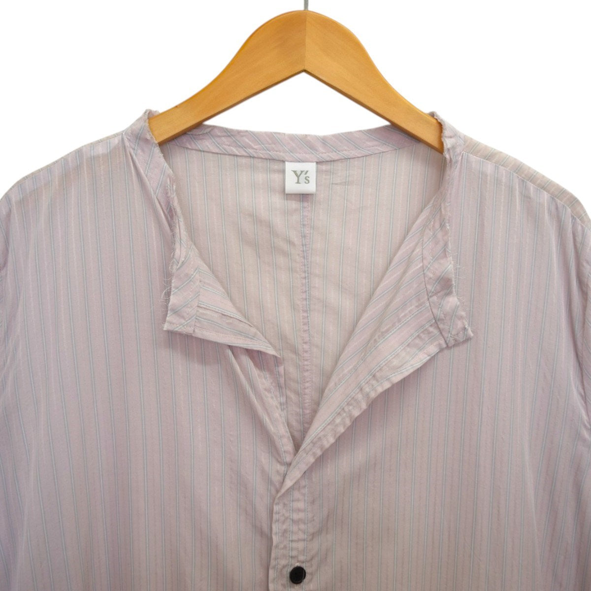 CELLULOSE STRIPE COLLARLESS A-LINE DRESSストライプ シャツワンピース 2025SSYQ-D06-228