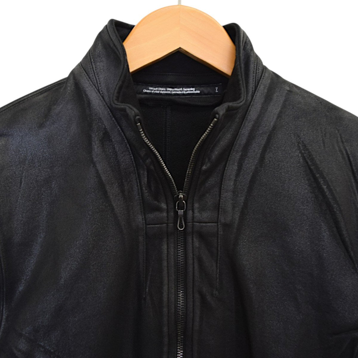 JULIUS(ユリウス) Seamed Skinny Jacketコーティングスウェットジップ