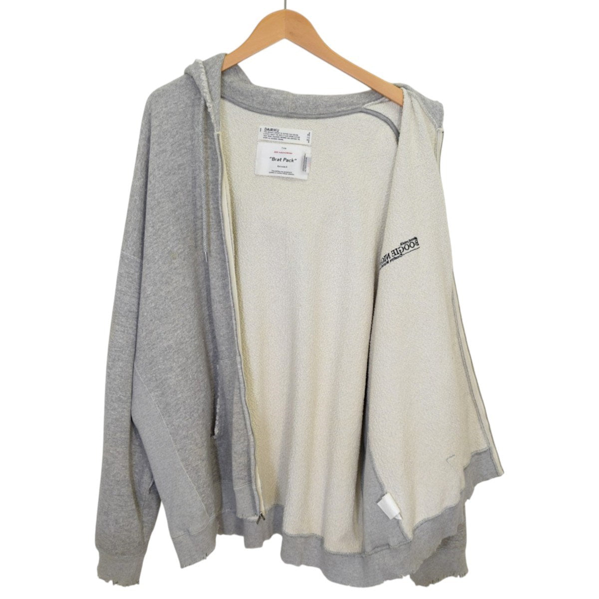 Ponyboy Zip Hoodieダメージ加工ジップパーカー21AW C-1
