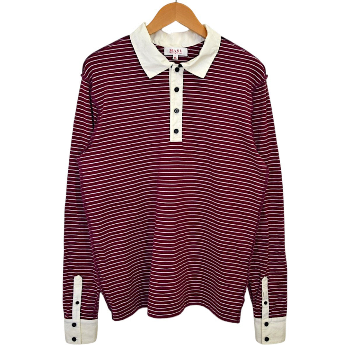 OPPOSITE STRIPE PULLOVER SHIRTロングスリーブポロシャツ  2026SSM26U6CS009