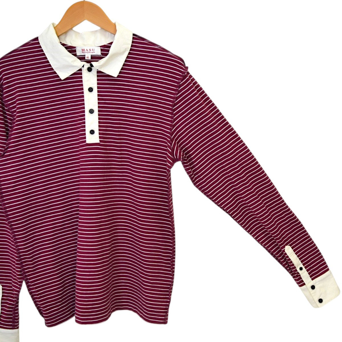 OPPOSITE STRIPE PULLOVER SHIRTロングスリーブポロシャツ  2026SSM26U6CS009