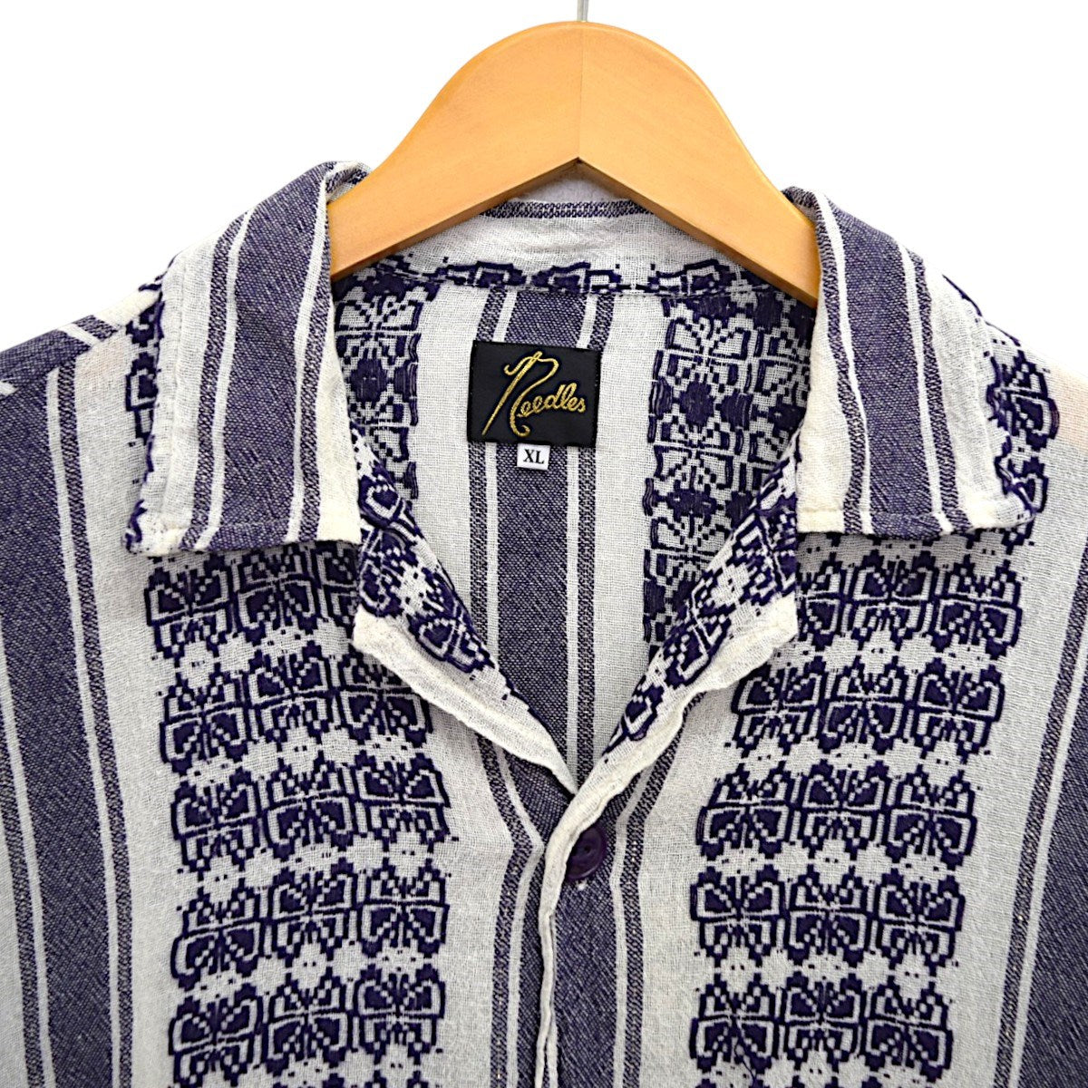 Needles Cabana Shirt - Papillon Stripe Dobby Jq．オープンカラーシャツMR242 古着・中古-3枚目のアイテム画像