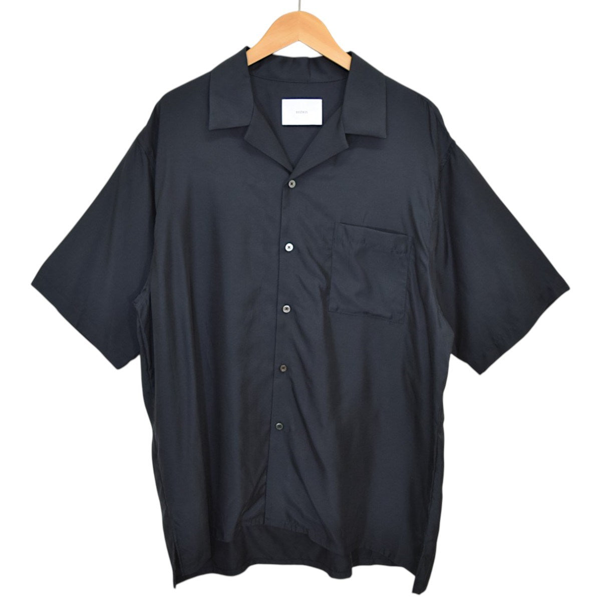 ssstein CUPRO TWILL OVERSIZED OPEN COLLAR SS SHIRTオープンカラーシャツST.1153 古着・中古-1枚目のアイテム画像