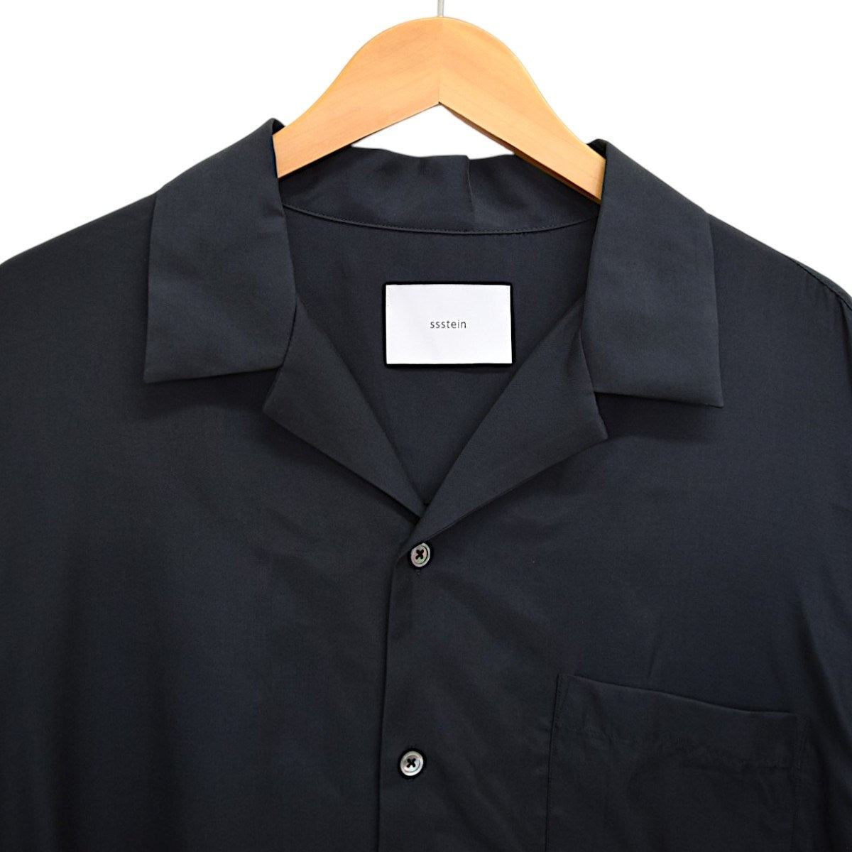 ssstein CUPRO TWILL OVERSIZED OPEN COLLAR SS SHIRTオープンカラーシャツST.1153 古着・中古-3枚目のアイテム画像