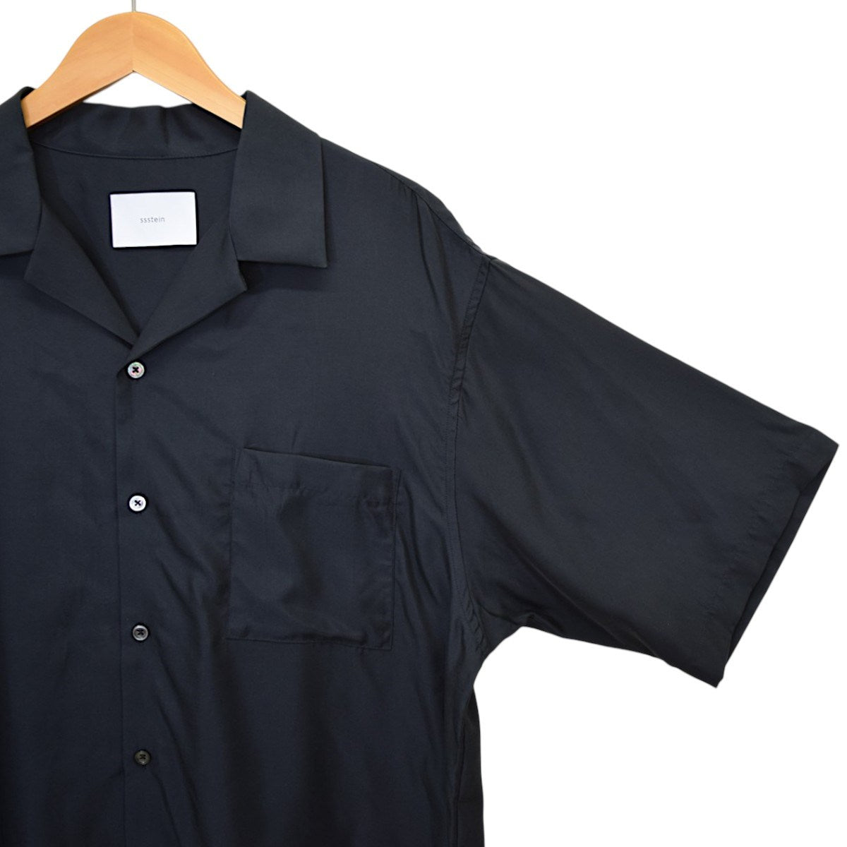 ssstein CUPRO TWILL OVERSIZED OPEN COLLAR SS SHIRTオープンカラーシャツST.1153 古着・中古-4枚目のアイテム画像