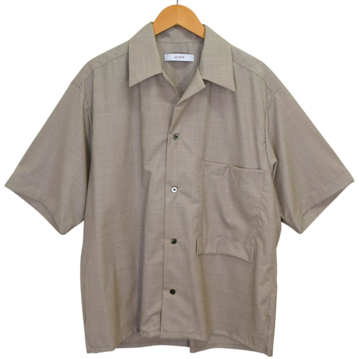 UJOH HOMME Wide Set Open Collar BOX ShirtオープンカラーシャツM732-B55-120 古着・中古-1枚目のアイテム画像