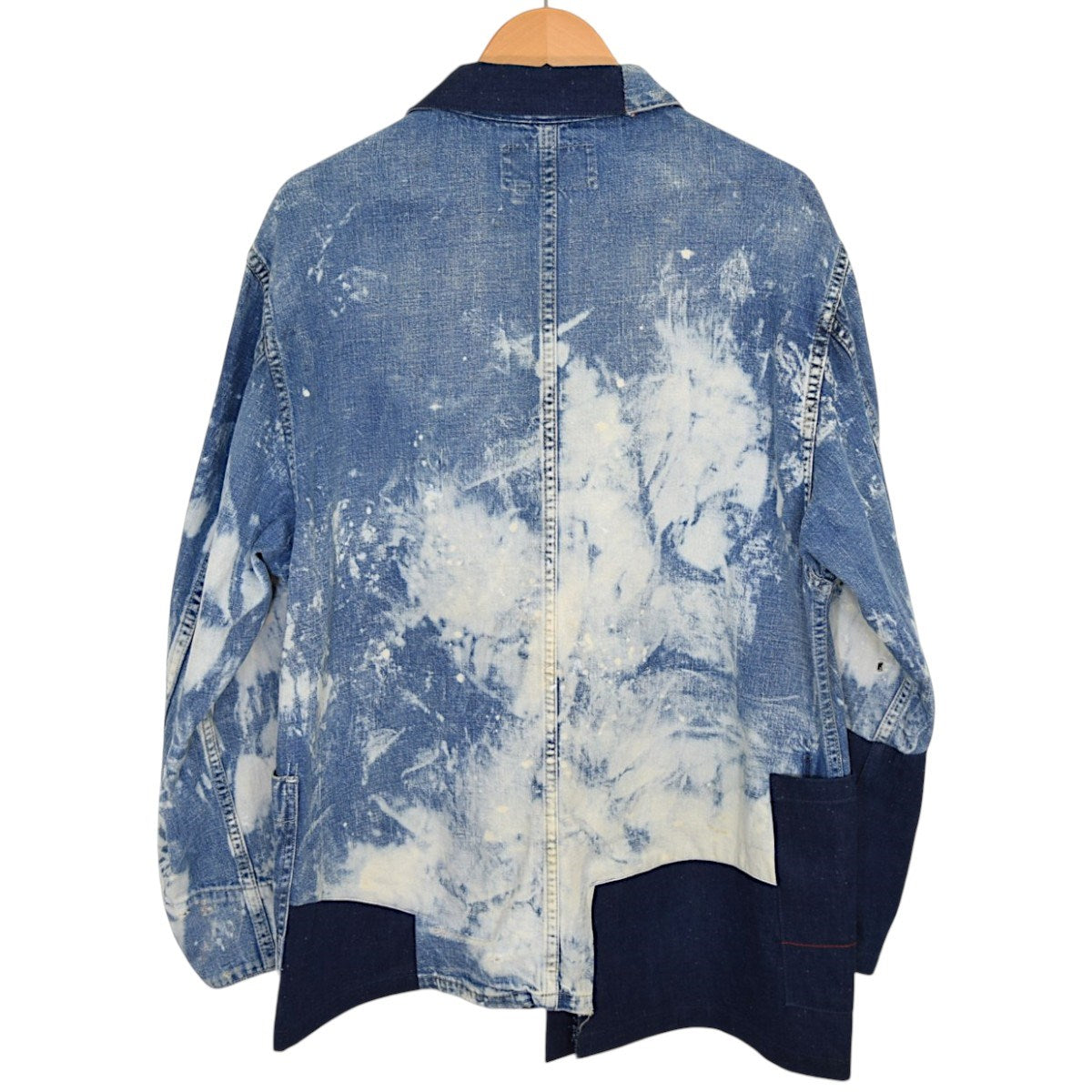 anachronorm PATCHWORK COVERALLS REMAKE WASHブリーチ・ダメージ加工パッチワークデニムカバーオール 古着・中古-2枚目のアイテム画像
