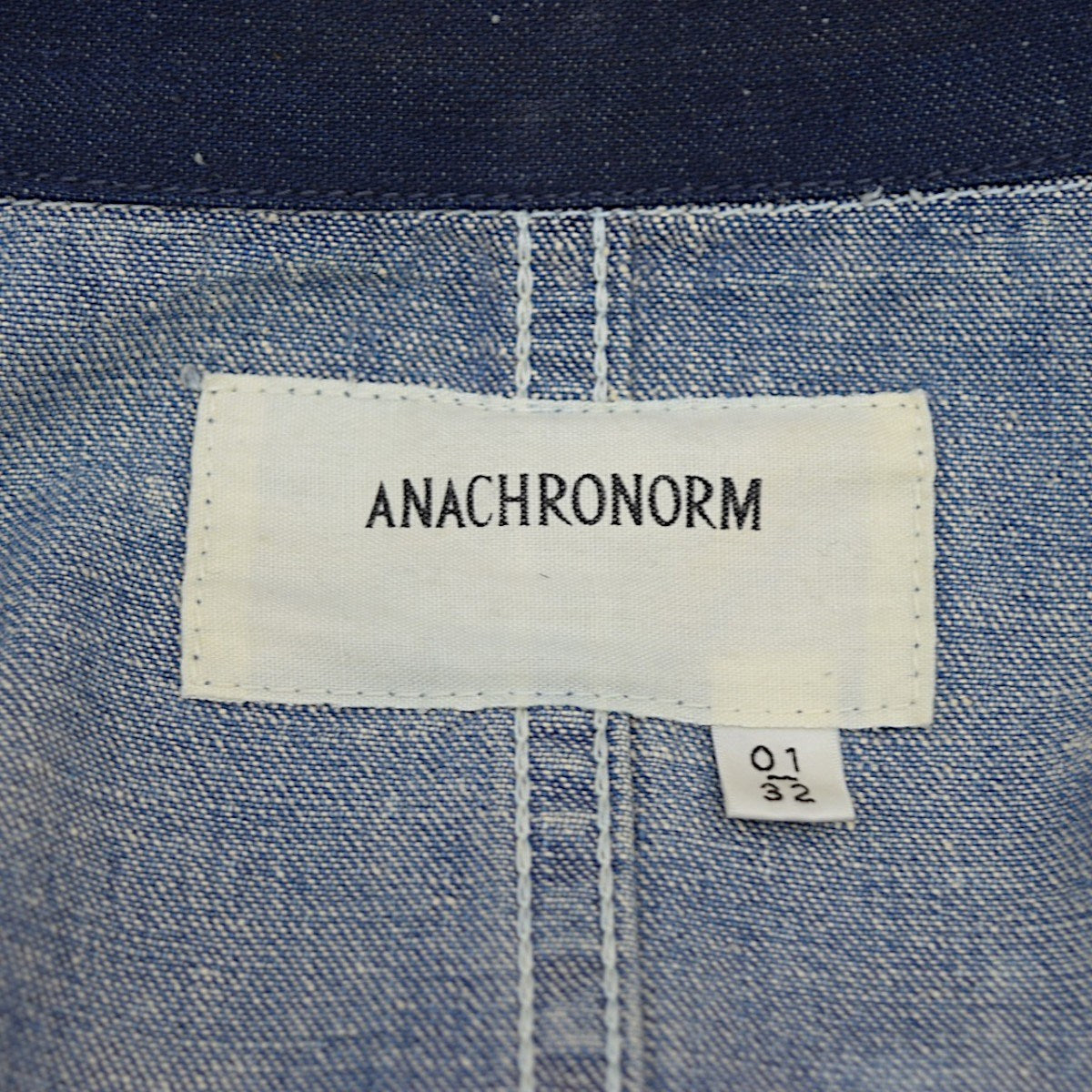 anachronorm PATCHWORK COVERALLS REMAKE WASHブリーチ・ダメージ加工パッチワークデニムカバーオール 古着・中古-8枚目のアイテム画像