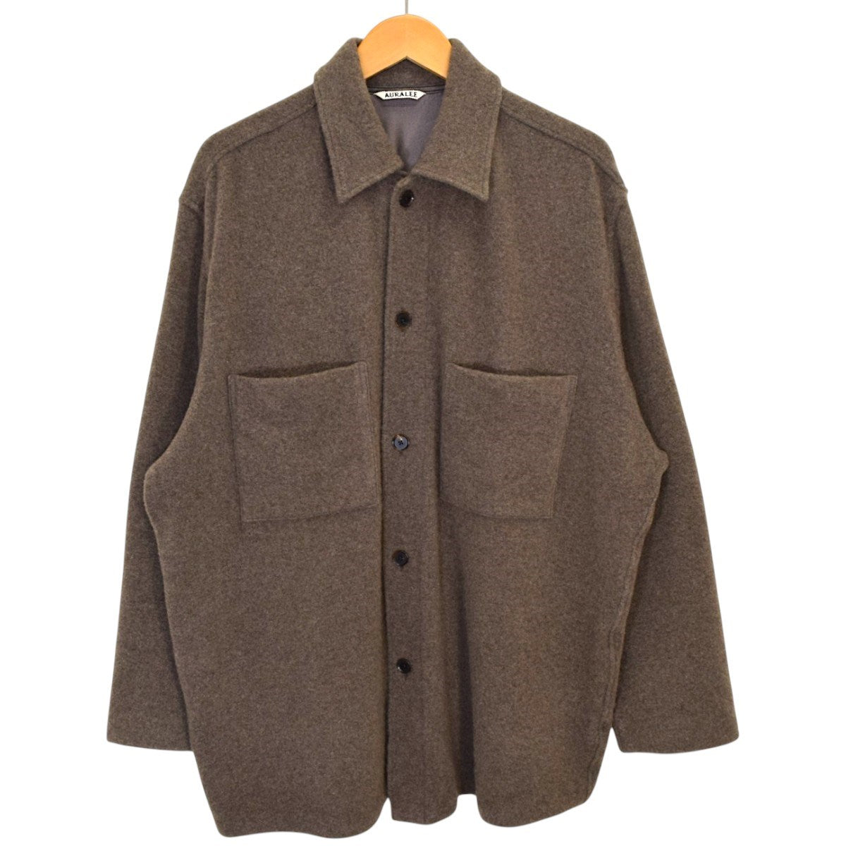 CASHMERE WOOL BRUSHED JERSEY BIG SHIRTSカシミヤウールビッグシャツA21AB01PT