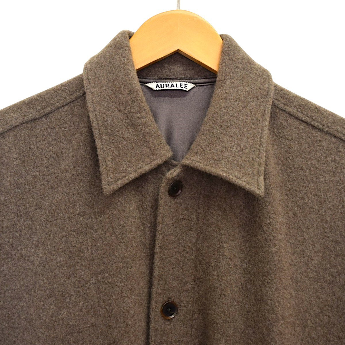 CASHMERE WOOL BRUSHED JERSEY BIG SHIRTSカシミヤウールビッグシャツA21AB01PT