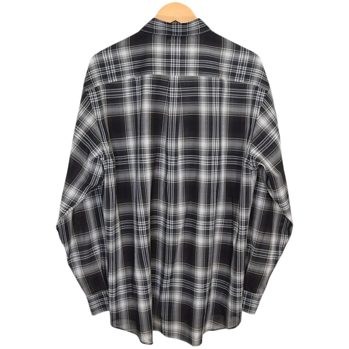 AURALEE WOOL RECYCLED POLYESTER CLOTH SHIRTSチェックシャツA21AS01EM 古着・中古-2枚目のアイテム画像